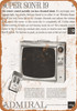 1961 Admiral Remote Control for Televisions - Metal Sign