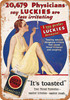 1934 Physicians Endorse Lucky Strike Cigarettes - Metal Sign