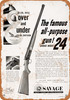 1953 Savage Model 24 - Metal Sign