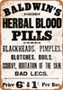 Baldwin's Herbal Blood Pills - Metal Sign