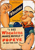 Popeye for Wheatena - Metal Sign