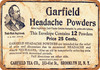 1887 President Garfield Headache Powders - Metal Sign