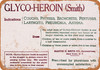 1907 Glyco-Heroin for Coughs - Metal Sign