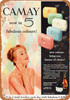1959 Camay Soap in Five Fabulous Colors - Metal Sign