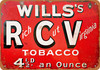 Wills's Rich Cut Virginia Tobacco - Metal Sign