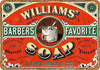 1886 Williams' Barbers Favorite Soap - Metal Sign