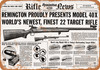 1955 Remington Model 40X .22 Rifle - Metal Sign