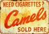 Camel Cigarettes Sold Here - Metal Sign
