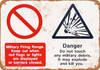 Danger Military Firing Range - Metal Sign