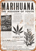 1928 Marijuana The Assassin of Youth - Metal Sign