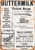 1896 Buttermilk Toilet Soap - Metal Sign