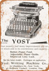 1896 Yost Typewriters - Metal Sign