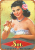 1950 Cerveza Moctezuma Sol - Metal Sign