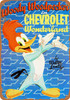 Woody Woodpecker in Chevrolet Wonderland - Metal Sign
