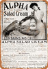 1903 Alpha New England Salad Dressing - Metal Sign