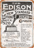 1898 Edison New Standard Phonograph - Metal Sign