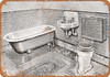 1916 Bathroom Fixtures - Metal Sign