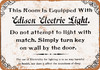 Edison Electric Lights - Metal Sign