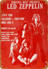 1969 Led Zeppelin in Dallas - Metal Sign