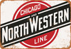 Chicago and North Western Railway - Metal Sign