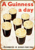 1934 Guinness a Day is Good For You - Metal Sign