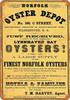 Finest Norfolk Oysters - Metal Sign