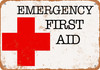 Emergency First Aid - Metal Sign