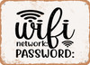 Wifi Network Password - Metal Sign