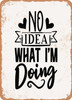 No Idea What I'm Doing  - Metal Sign
