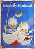 1971 Friendly Finland Vintage Ad - Metal Sign