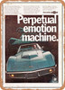 1968 Chevy Corvette Perpetual Emotion Machine Vintage Ad - Metal Sign