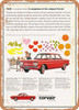 1960 Chevy Corvair 700 4 Door Sedan Thrift a Wonderful Virtue Is Compulsory in the Compact Corvair Vintage Ad - Metal Sign