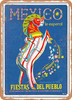 1959 Mexico awaits with its people's festivals Vintage Ad - Metal Sign