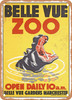 1958 Belle Vue Zoo Open Daily 10 A.m Belle Vue Gardens Manchester Vintage Ad - Metal Sign