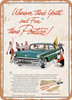 1957 Pontiac Super Chief 4 Door Catalina Vintage Ad - Metal Sign