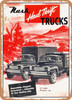 1951 Nash Haul Thrift Trucks Vintage Ad - Metal Sign