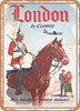 1951 London by Air World Airways Vintage Ad - Metal Sign