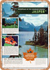 1950 Showplace of the Canadian Rockies Jasper Canadian National Vintage Ad - Metal Sign
