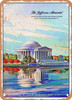 1945 The Jefferson Memorial Baltimore Ohio Dining Car Service Vintage Ad - Metal Sign