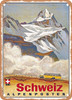 1935 Switzerland Alpine posters Vintage Ad - Metal Sign