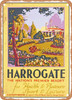 1934 Harrogate the Nations Premier Resort for Health Pleasure Sport Leisure Vintage Ad - Metal Sign