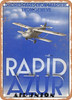 1932 London Paris Lyon Marseille Lyon Geneva Rapid Azur Air Union Vintage Ad - Metal Sign