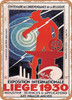 1930 International Exposition Li?¿ge Vintage Ad - Metal Sign