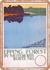 1920 Epping Forest by Motor Bus Route Vintage Ad - Metal Sign
