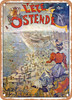 1893 Summer in Ostend Vintage Ad - Metal Sign