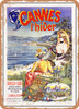 1892 Cannes Winter Vintage Ad - Metal Sign