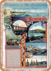1891 Mediterranean Railways Roman Secondary Lines Castelli Romani Vintage Ad - Metal Sign