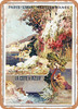 1890 Paris Lyon Mediterranean Menton, C??te d'Azur, Eze Vintage Ad 2 - Metal Sign