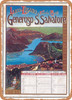 1890 Lake Lucano, Generoso and S Salvatore Mountain Railways Vintage Ad - Metal Sign