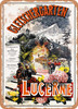 1890 Glacier Garden Lucerne Vintage Ad - Metal Sign